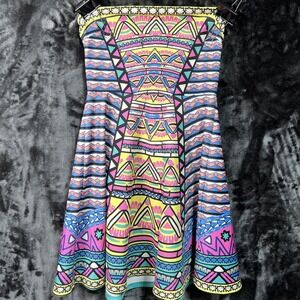 Flying Tomato Dress Strapless‎ Size Small Pastel Retro Southwestern